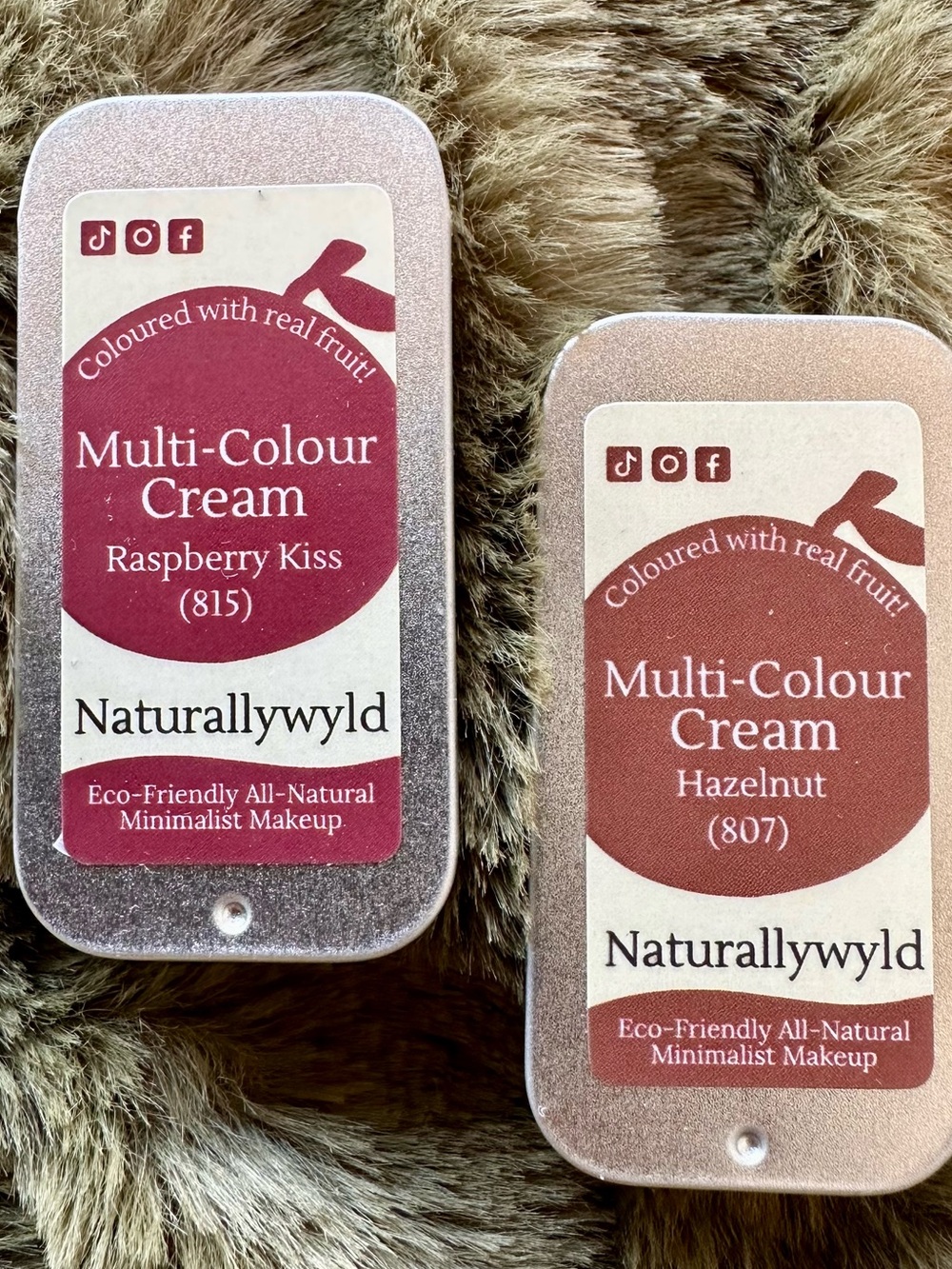 Naturallywyld Multi-Colour Cream Samples — Raspberry Kiss 815 + Hazelnut 807 NEW